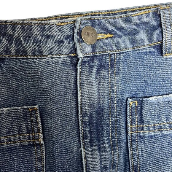 Amuse Society Women's 29 Brooke Jean High Waist Wide Leg Flared Denim Distressed - Picture 3 of 7